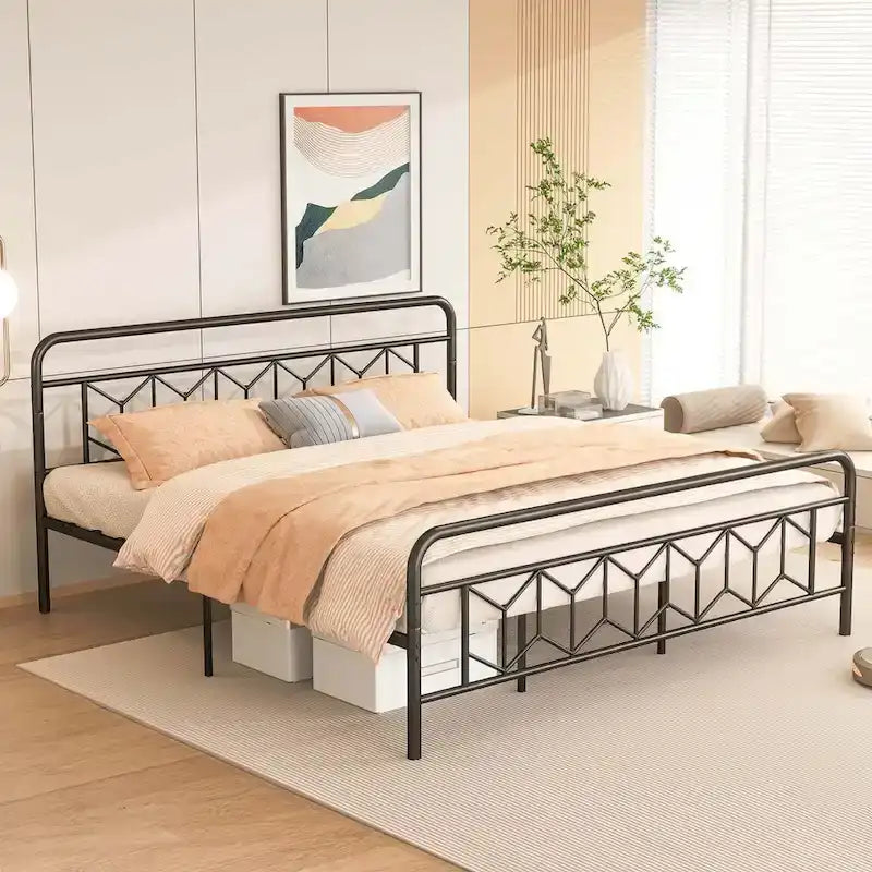 Twin/Full/Queen/King Size Bed Frame with Mattress Foundation