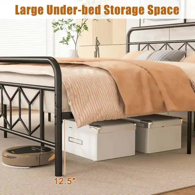 Twin/Full/Queen/King Size Bed Frame with Mattress Foundation