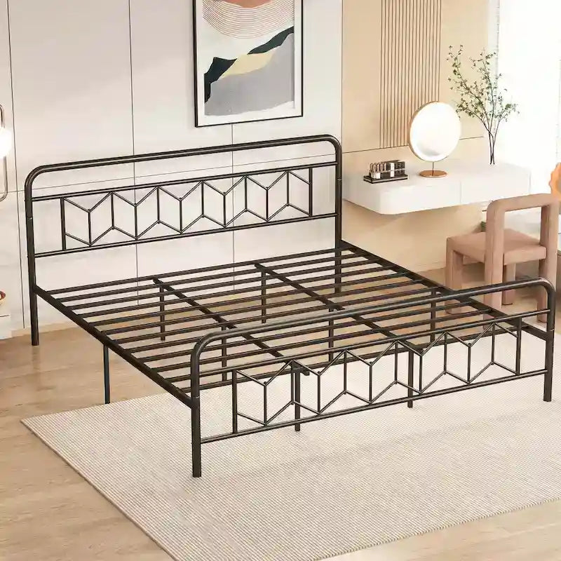 Twin/Full/Queen/King Size Bed Frame with Mattress Foundation