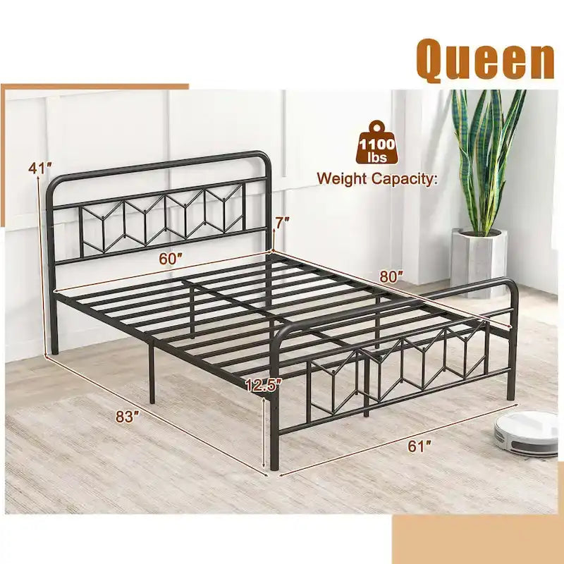 Twin/Full/Queen/King Size Bed Frame with Mattress Foundation