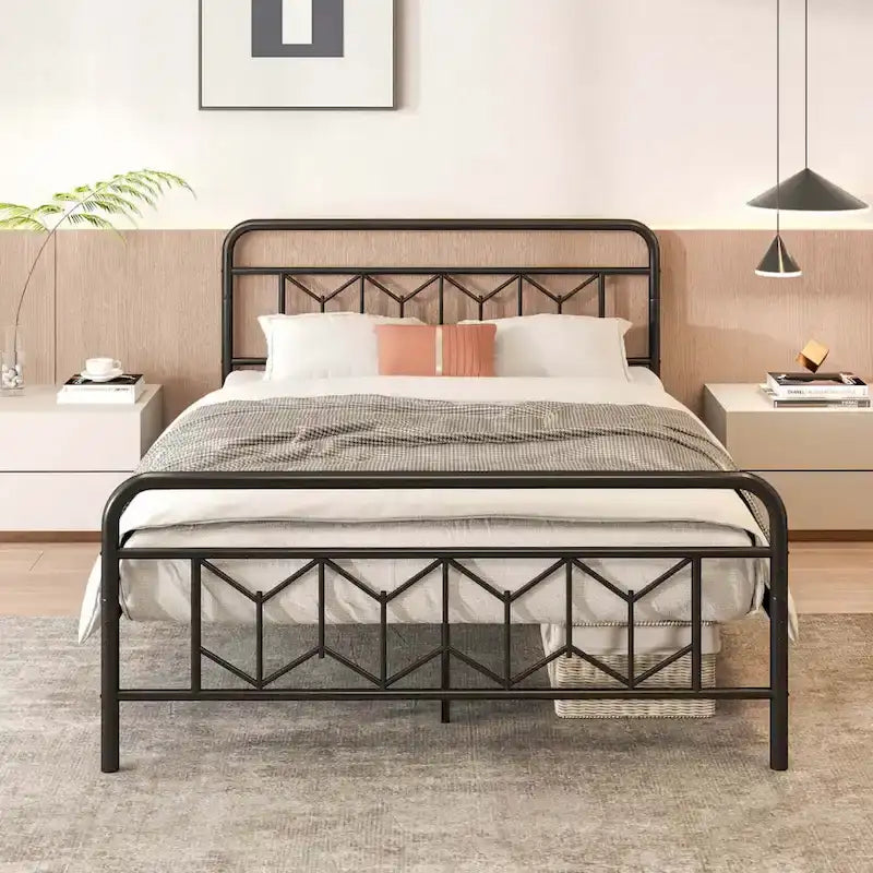 Twin/Full/Queen/King Size Bed Frame with Mattress Foundation