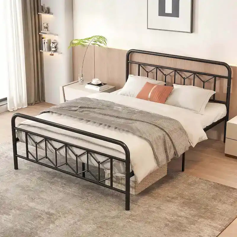 Twin/Full/Queen/King Size Bed Frame with Mattress Foundation
