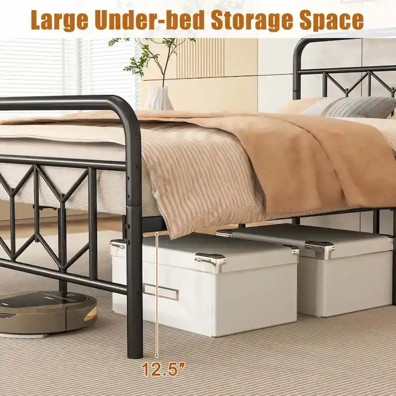 Twin/Full/Queen/King Size Bed Frame with Mattress Foundation