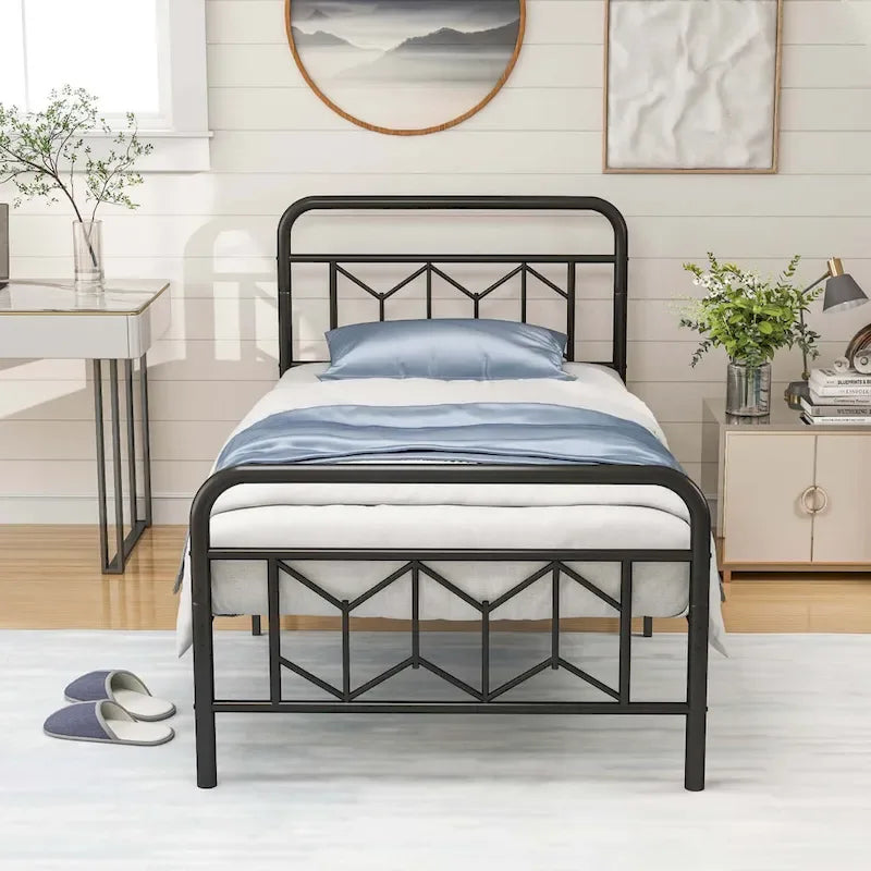 Twin/Full/Queen/King Size Bed Frame with Mattress Foundation
