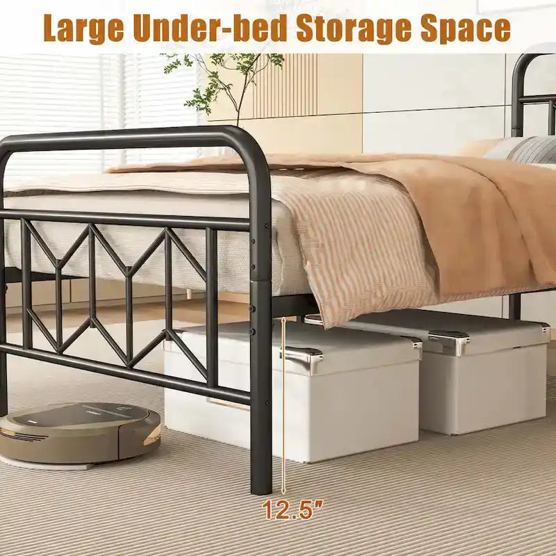 Twin/Full/Queen/King Size Bed Frame with Mattress Foundation