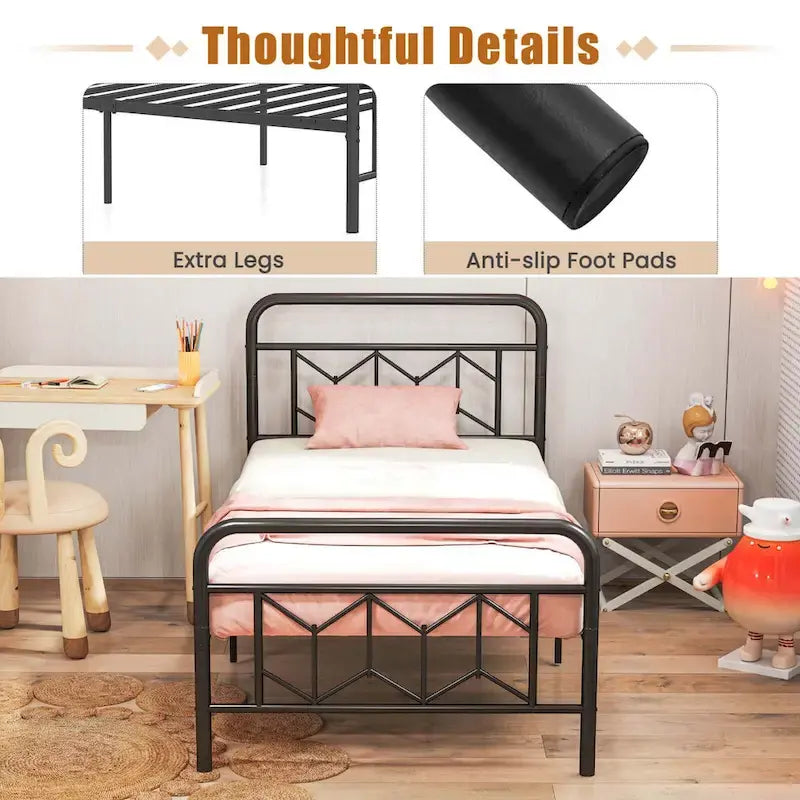 Twin/Full/Queen/King Size Bed Frame with Mattress Foundation