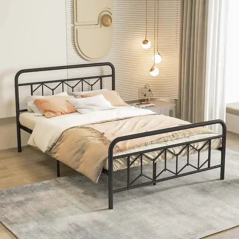 Twin/Full/Queen/King Size Bed Frame with Mattress Foundation