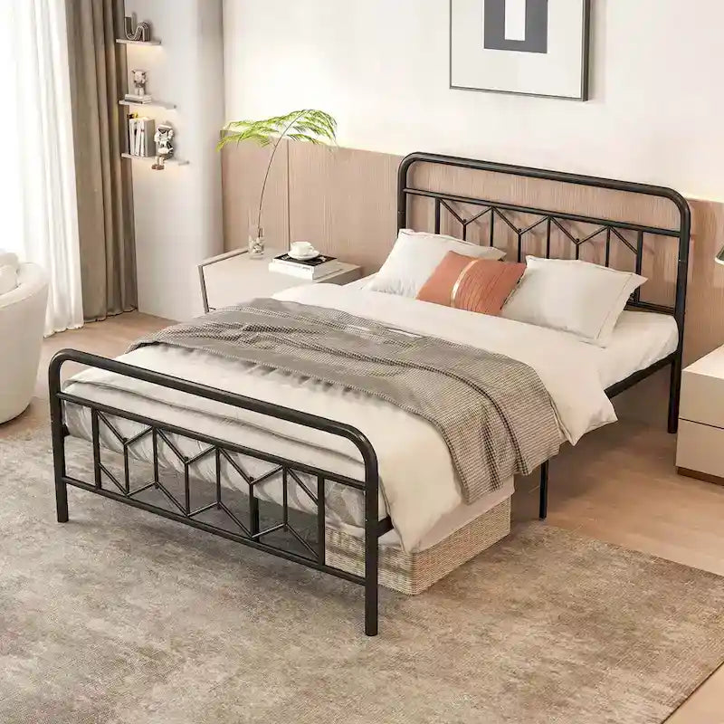 Twin/Full/Queen/King Size Bed Frame with Mattress Foundation