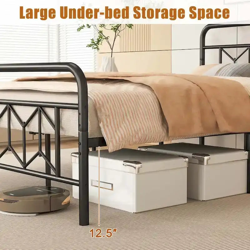 Twin/Full/Queen/King Size Bed Frame with Mattress Foundation