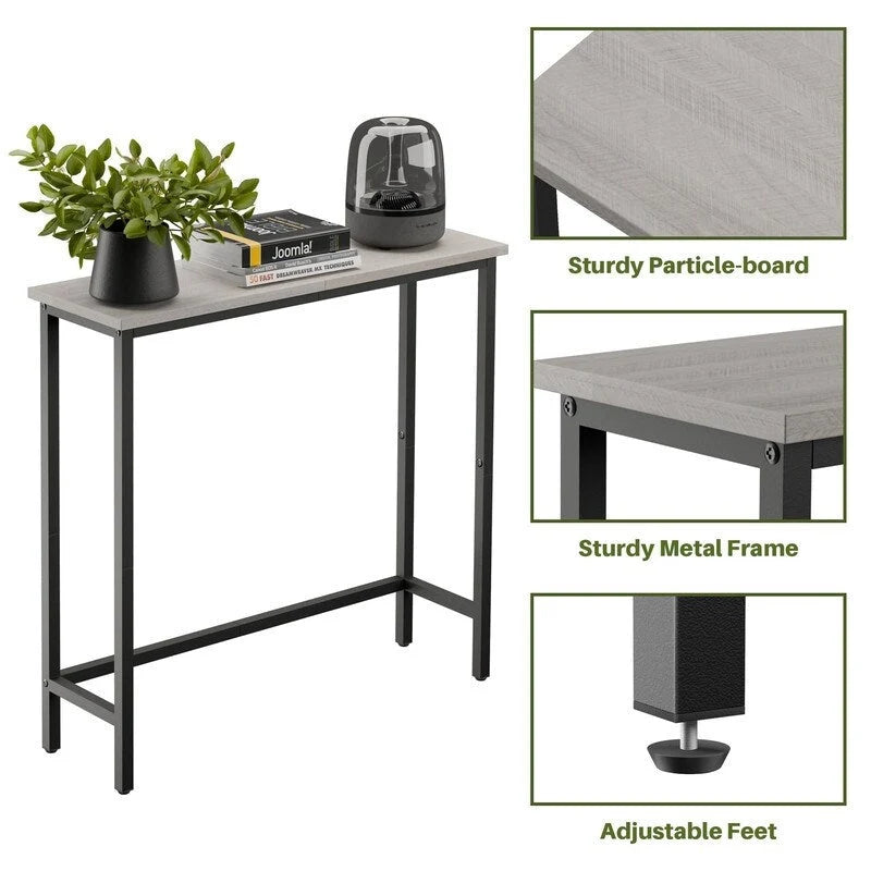29.5 Inch Narrow Console Table, Slim Entryway Sofa Table for Hallway, Bedroom, Living Room, or Foyer