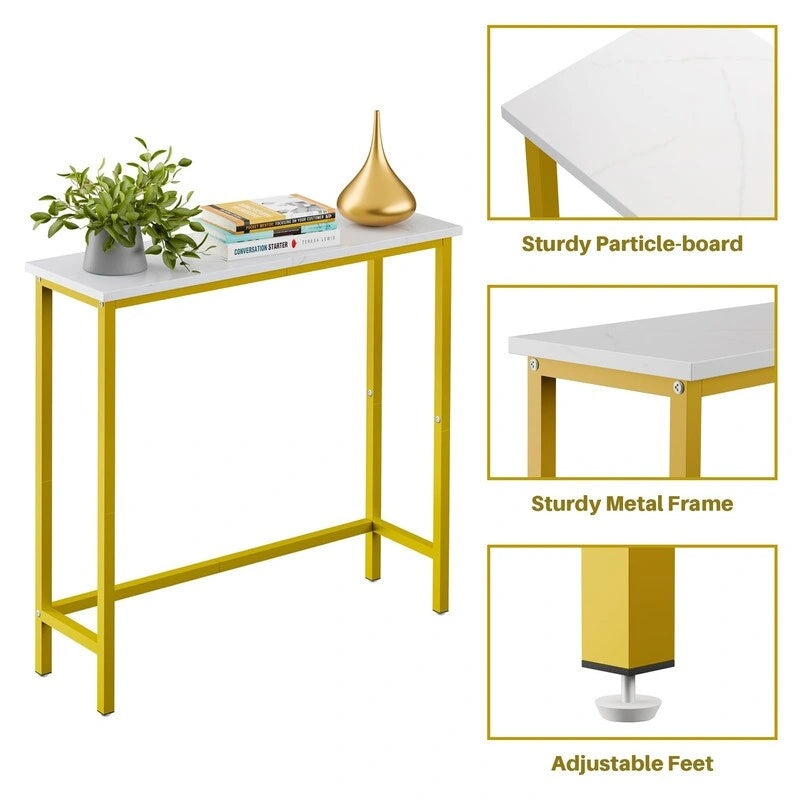 29.5 Inch Narrow Console Table, Slim Entryway Sofa Table for Hallway, Bedroom, Living Room, or Foyer