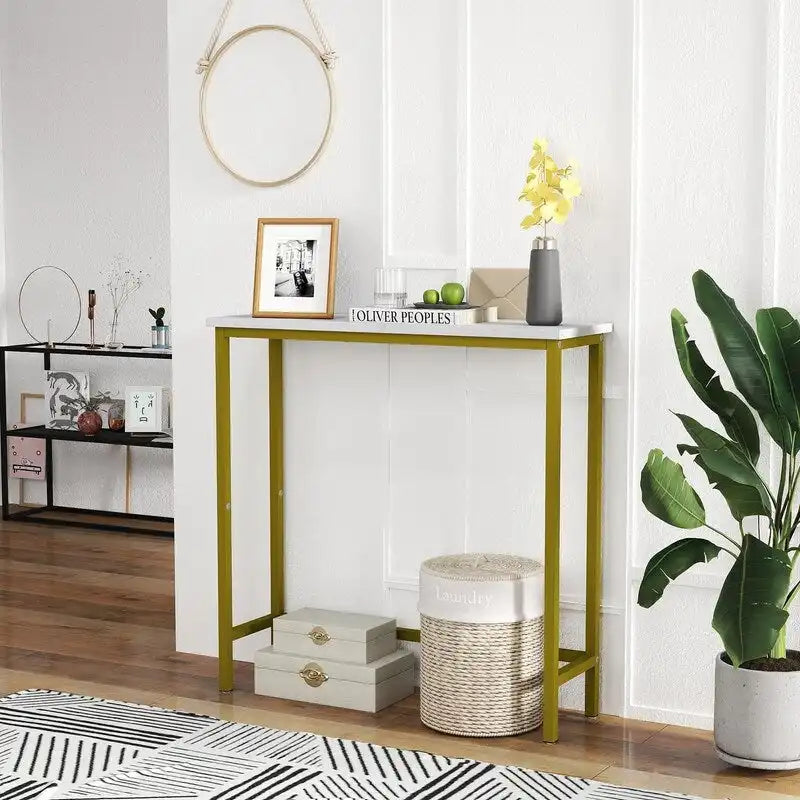 29.5 Inch Narrow Console Table, Slim Entryway Sofa Table for Hallway, Bedroom, Living Room, or Foyer