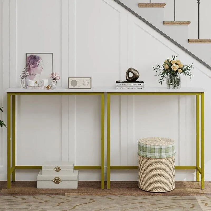29.5 Inch Narrow Console Table, Slim Entryway Sofa Table for Hallway, Bedroom, Living Room, or Foyer