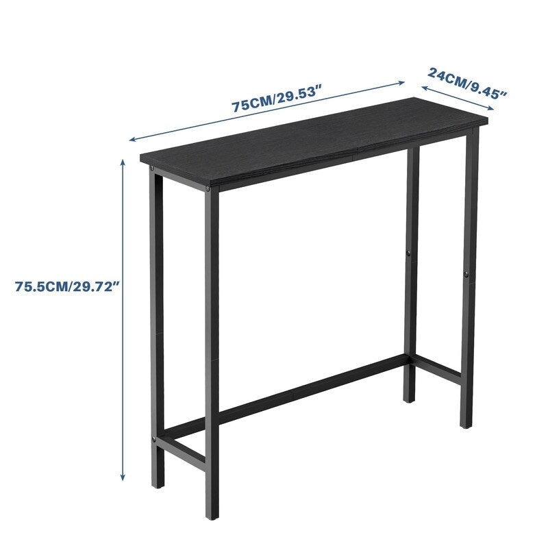 29.5 Inch Narrow Console Table, Slim Entryway Sofa Table for Hallway, Bedroom, Living Room, or Foyer