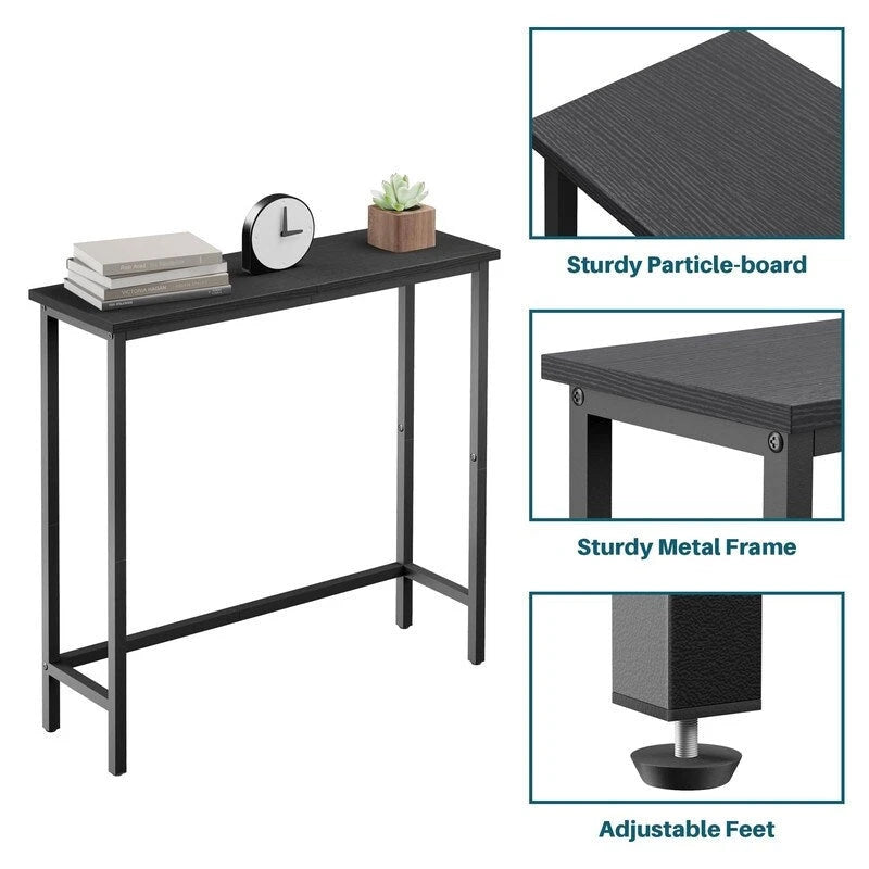 29.5 Inch Narrow Console Table, Slim Entryway Sofa Table for Hallway, Bedroom, Living Room, or Foyer