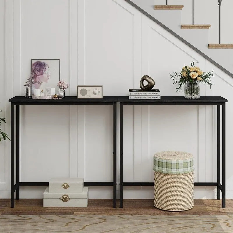 29.5 Inch Narrow Console Table, Slim Entryway Sofa Table for Hallway, Bedroom, Living Room, or Foyer
