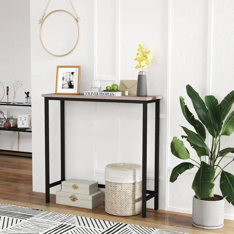 29.5 Inch Narrow Console Table, Slim Entryway Sofa Table for Hallway, Bedroom, Living Room, or Foyer