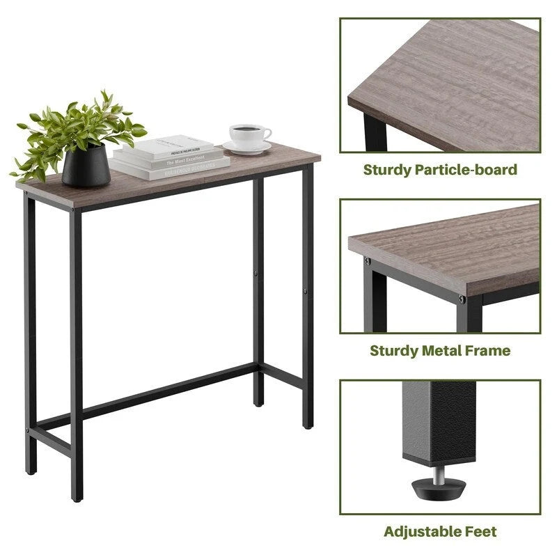 29.5 Inch Narrow Console Table, Slim Entryway Sofa Table for Hallway, Bedroom, Living Room, or Foyer