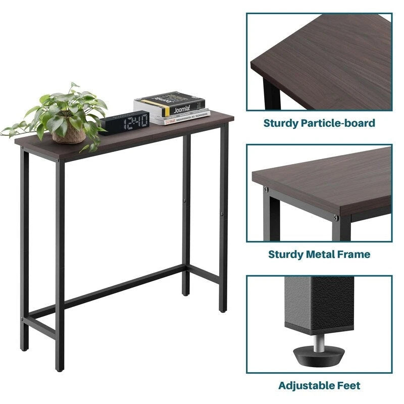 29.5 Inch Narrow Console Table, Slim Entryway Sofa Table for Hallway, Bedroom, Living Room, or Foyer