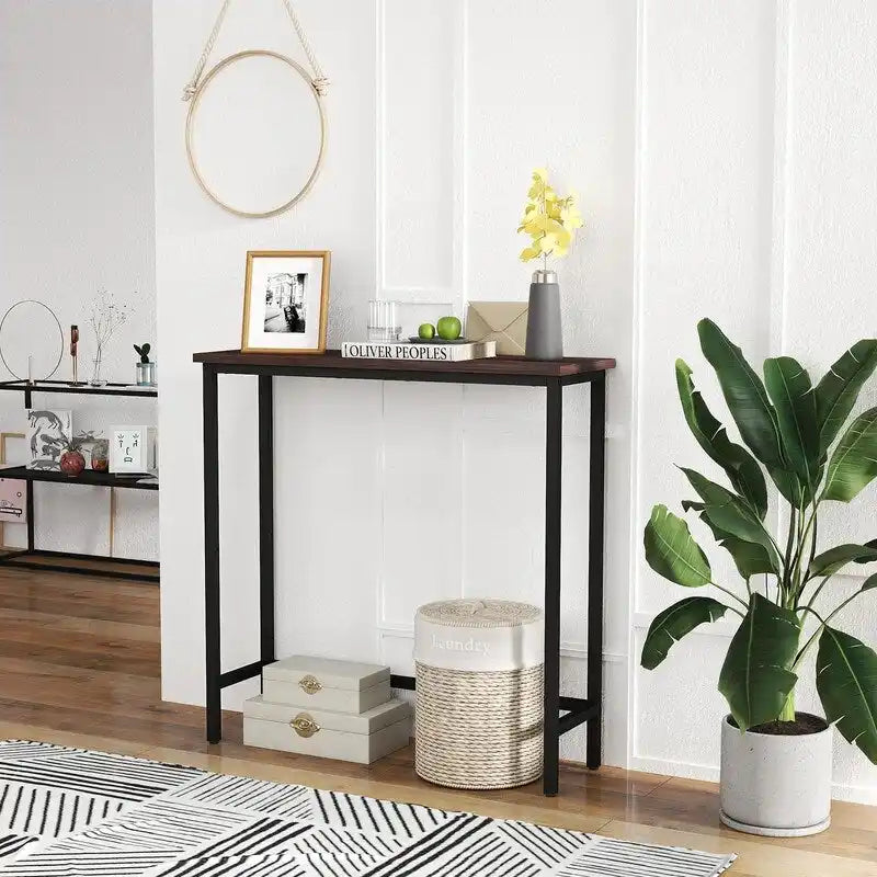 29.5 Inch Narrow Console Table, Slim Entryway Sofa Table for Hallway, Bedroom, Living Room, or Foyer