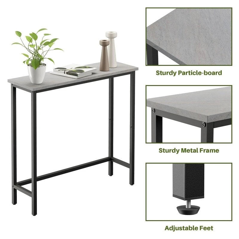 29.5 Inch Narrow Console Table, Slim Entryway Sofa Table for Hallway, Bedroom, Living Room, or Foyer