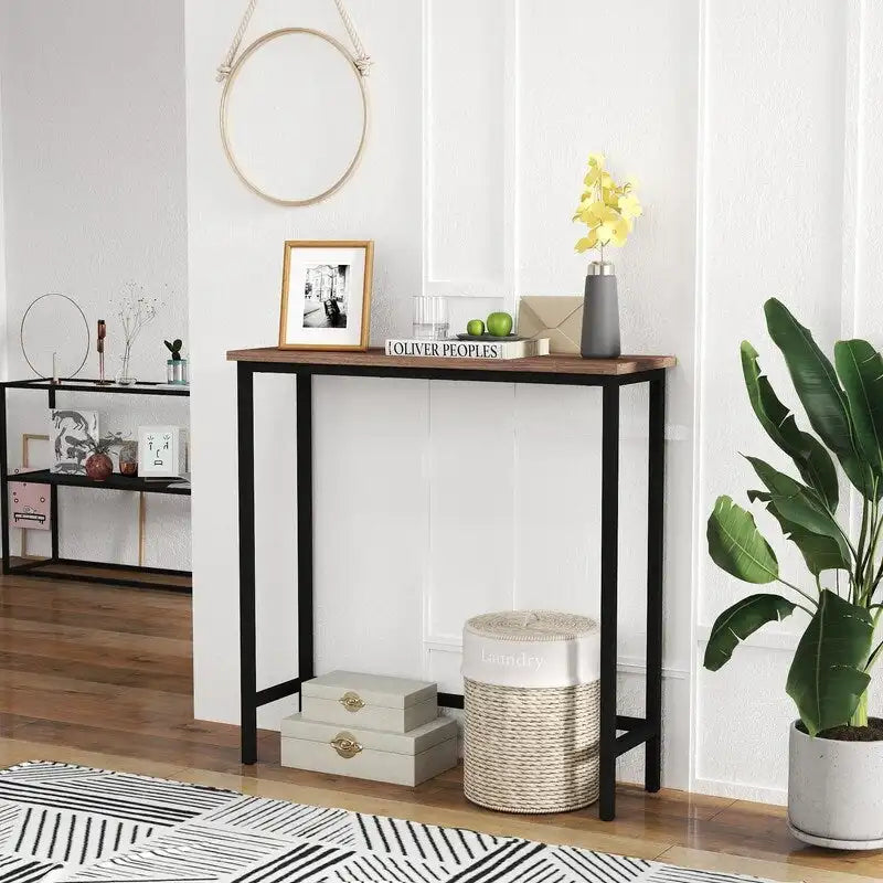 29.5 Inch Narrow Console Table, Slim Entryway Sofa Table for Hallway, Bedroom, Living Room, or Foyer