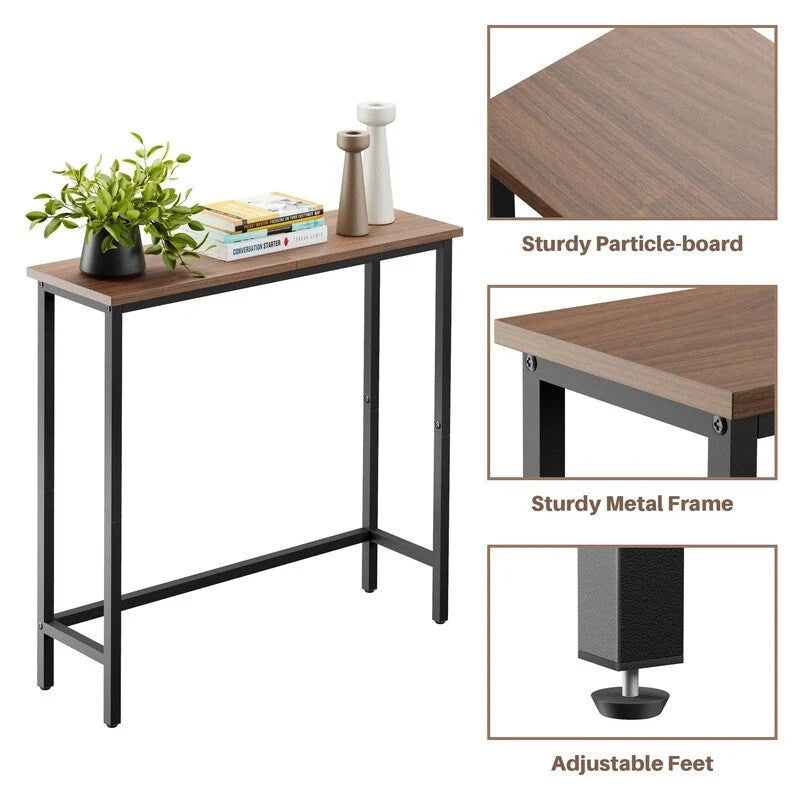 29.5 Inch Narrow Console Table, Slim Entryway Sofa Table for Hallway, Bedroom, Living Room, or Foyer