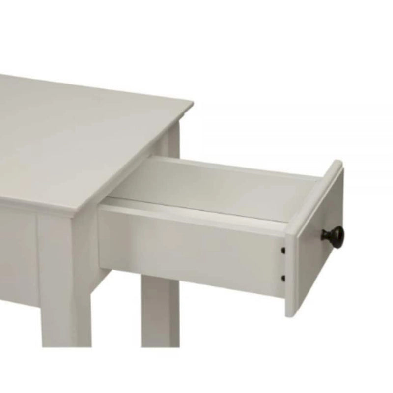 Space Saving Rectangular 23 Inch Wooden Side End Table with Two Storage Shelves and One Drawer for Living Room