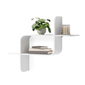 Modern Bentwood Wall Shelf with Geometric Design for Books and Decor