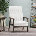 25.75 Inch High Back Faux Leather Accent Chair