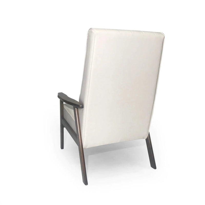 25.75 Inch High Back Faux Leather Accent Chair
