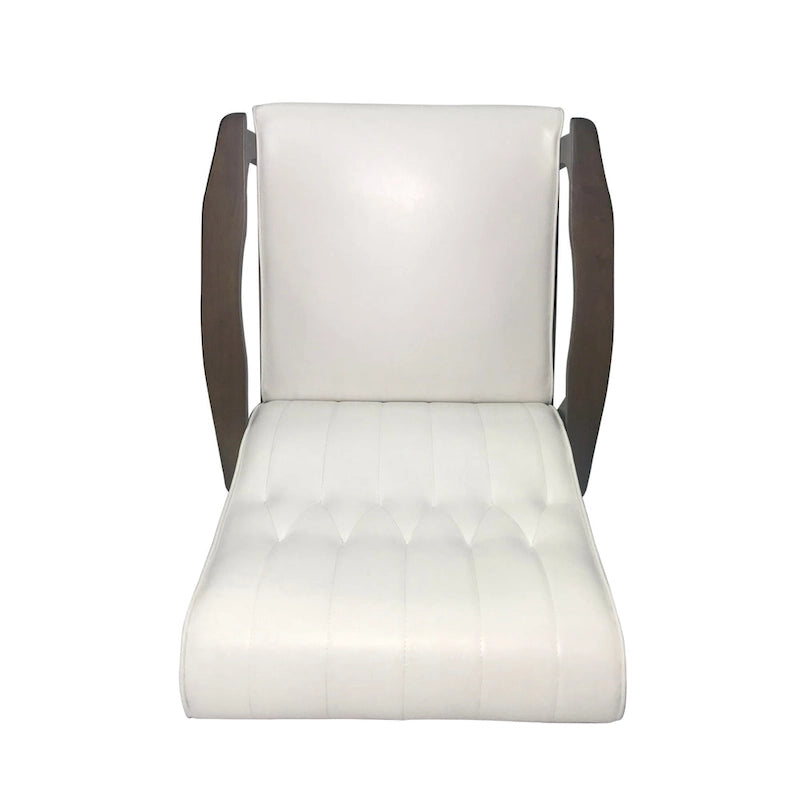 25.75 Inch High Back Faux Leather Accent Chair