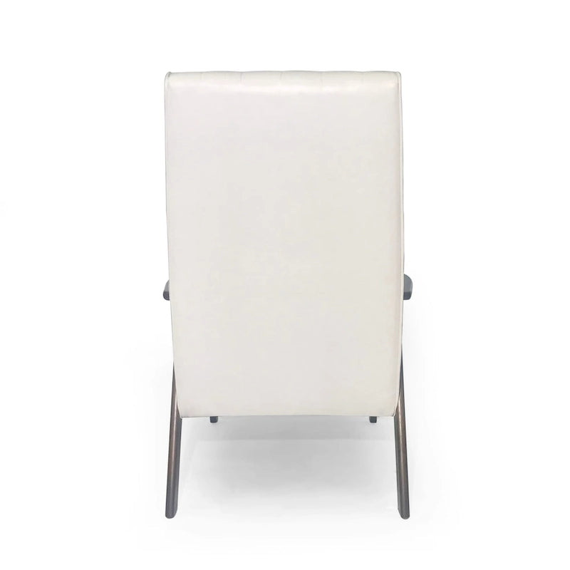 25.75 Inch High Back Faux Leather Accent Chair