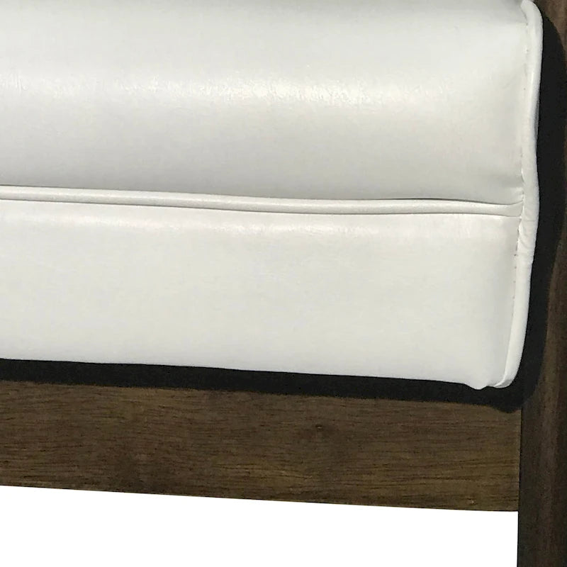 25.75 Inch High Back Faux Leather Accent Chair