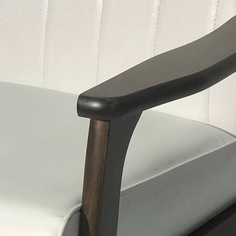 25.75 Inch High Back Faux Leather Accent Chair