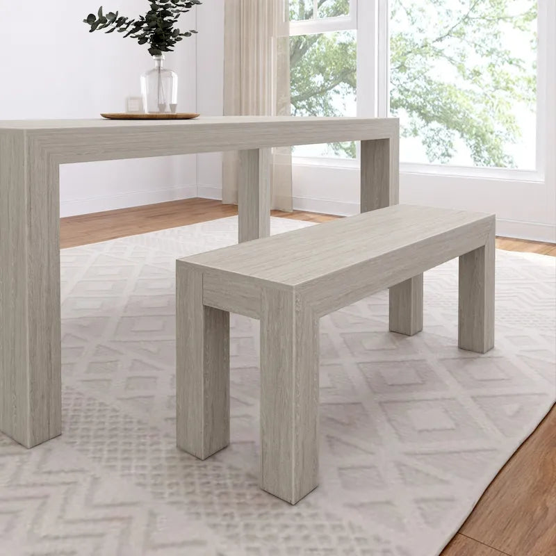 Modern Dining Bench for 60 Inch Table, 49 Inch Long