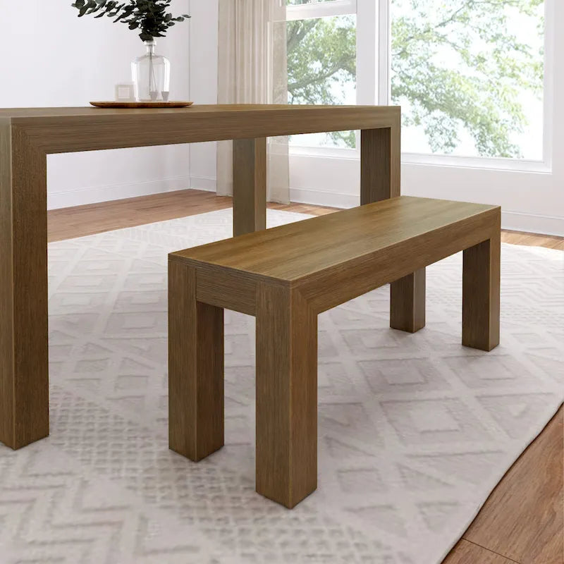 Modern Dining Bench for 60 Inch Table, 49 Inch Long