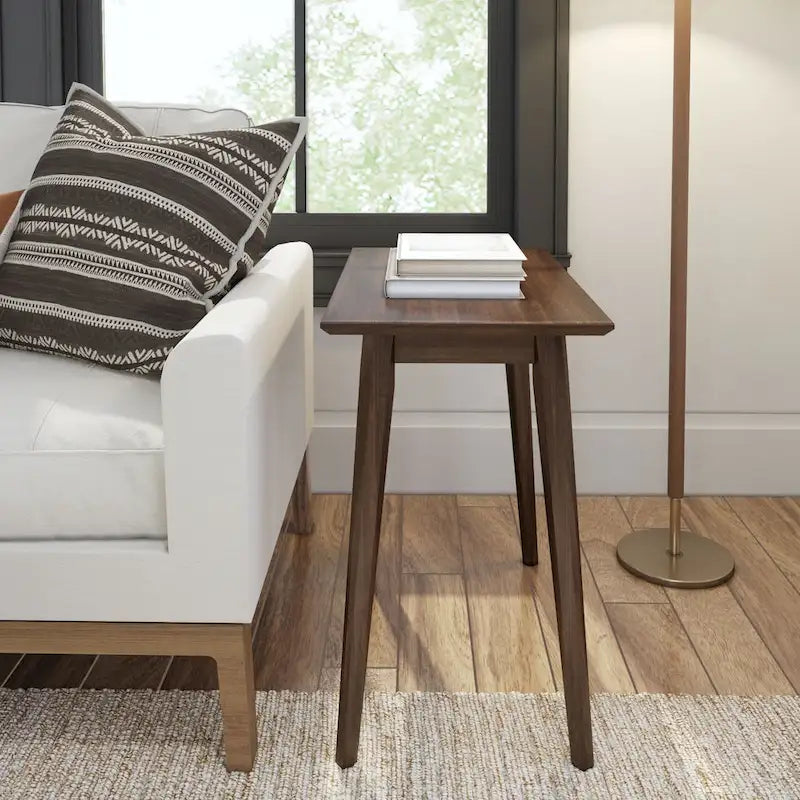 Mid-Century Rectangular Side Table - 24 Inch