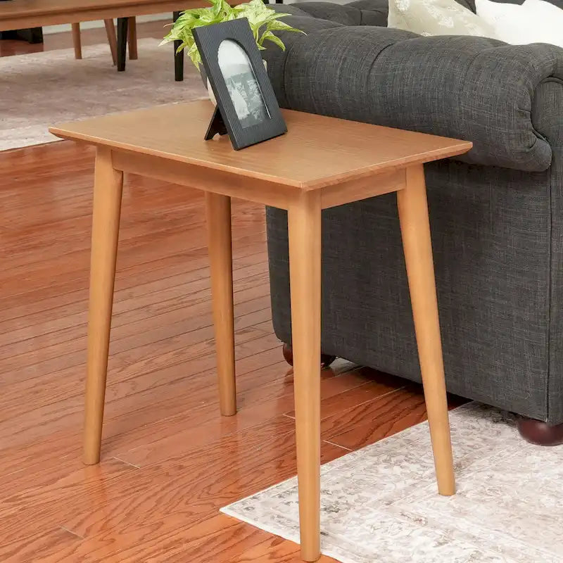 Mid-Century Rectangular Side Table - 24 Inch