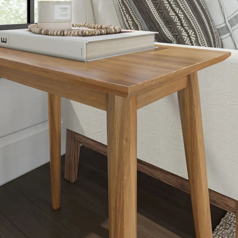Mid-Century Rectangular Side Table - 24 Inch