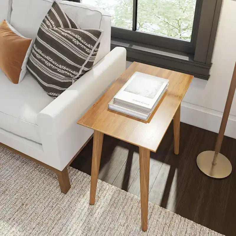 Mid-Century Rectangular Side Table - 24 Inch