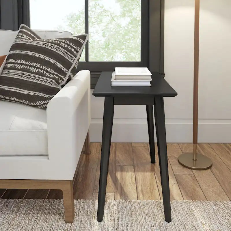 Mid-Century Rectangular Side Table - 24 Inch