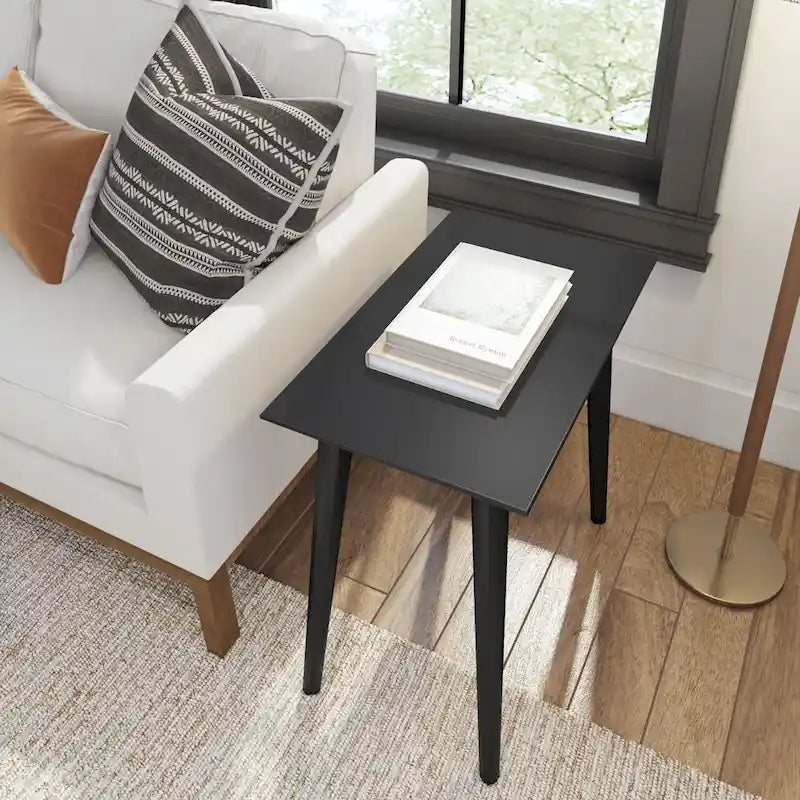 Mid-Century Rectangular Side Table - 24 Inch