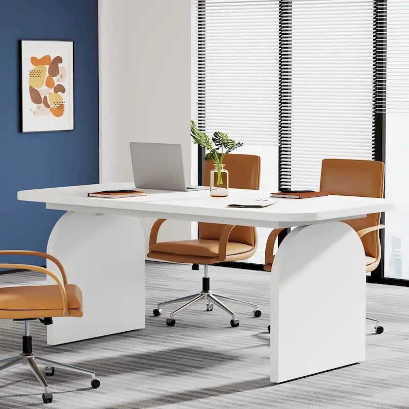63 Inch Executive Desk, Rectangular Large Office Computer Desk Workstation