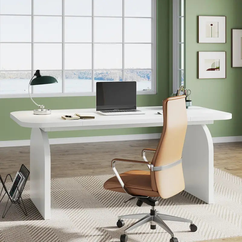 63 Inch Executive Desk, Rectangular Large Office Computer Desk Workstation