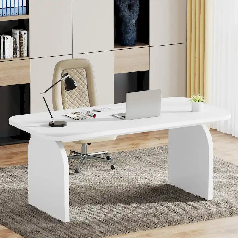 63 Inch Executive Desk, Rectangular Large Office Computer Desk Workstation