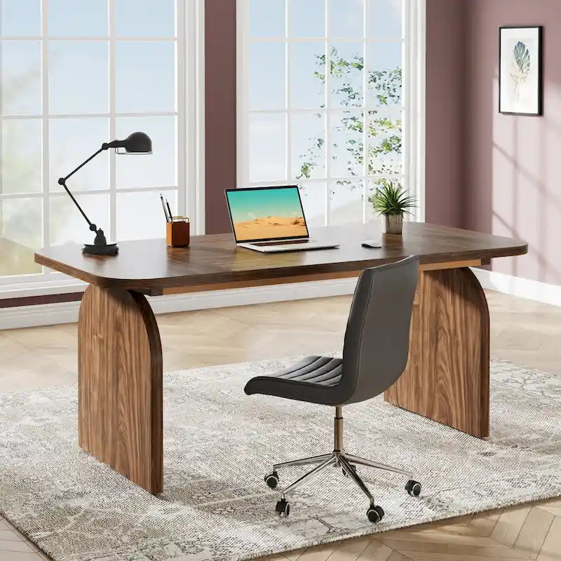 63 Inch Executive Desk, Rectangular Large Office Computer Desk Workstation