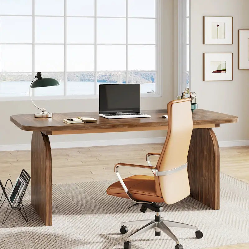 63 Inch Executive Desk, Rectangular Large Office Computer Desk Workstation