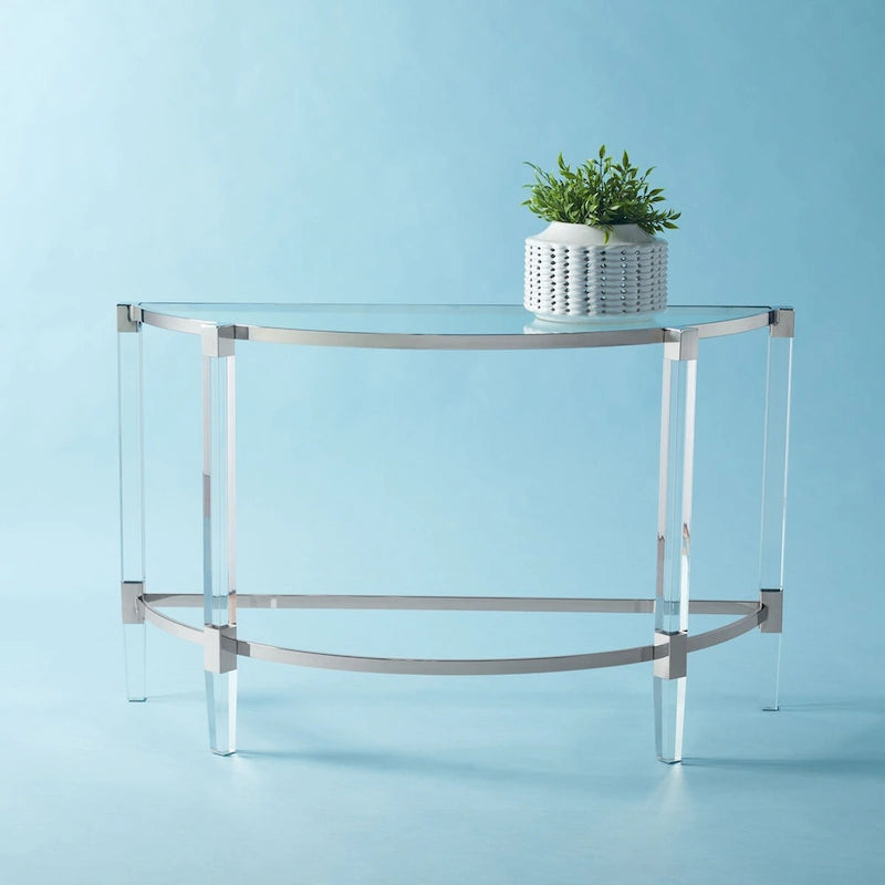 SAFAVIEH Couture Gunel Acrylic Console Table - 47.2 W x 17.7 L x 28.7 H - 47Wx18Dx29H