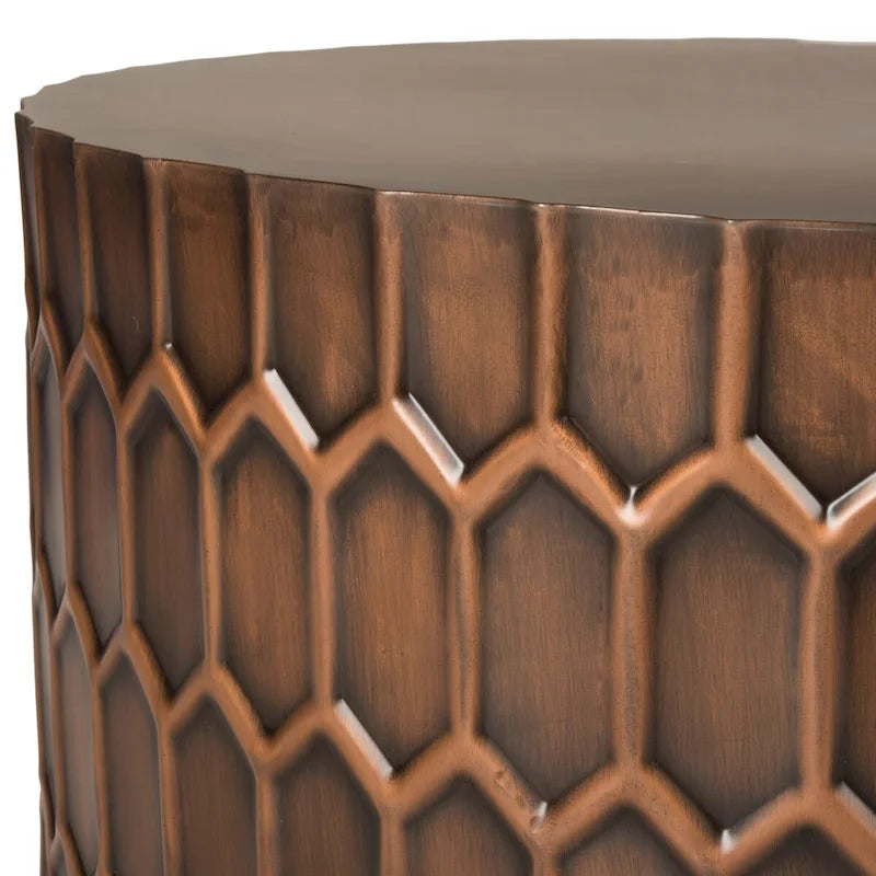 Antique Copper Coffee Table - 29 x 29 x 15